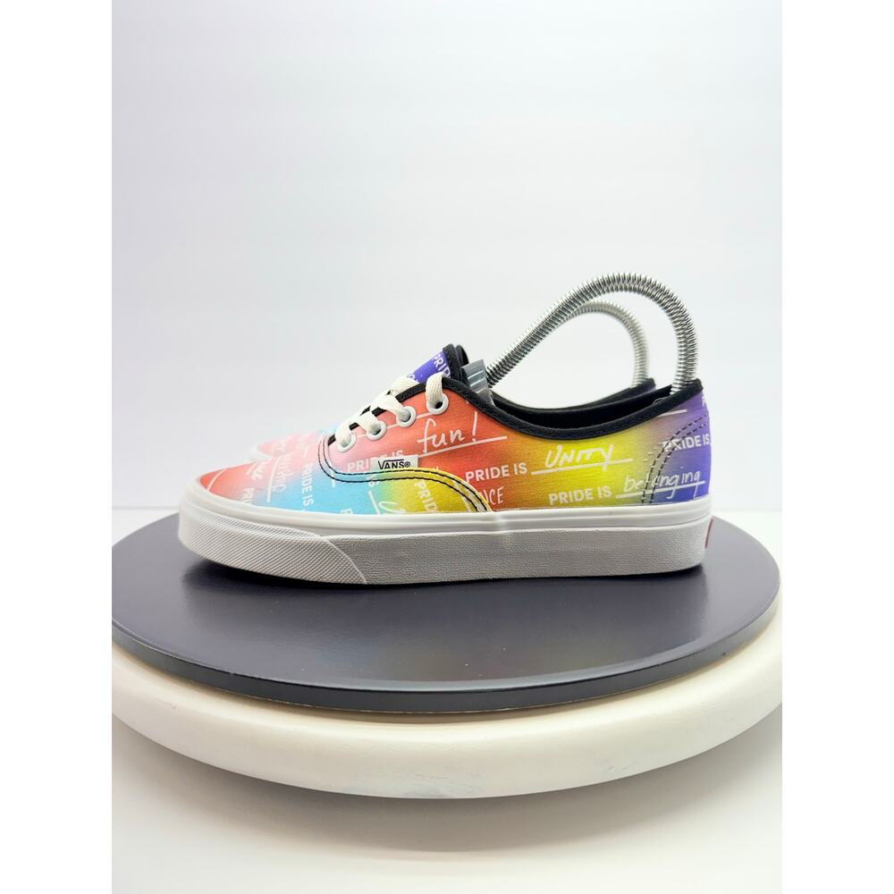Vans Authentic Pride Rainbow White‎ Womens Size 6.5 Skater Shoes Sneakers